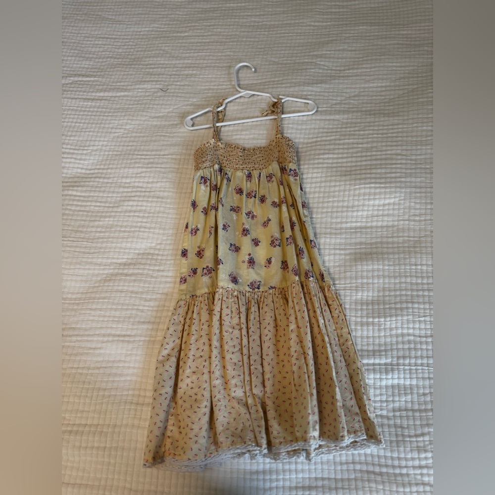 Floral Yellow Kids Dress